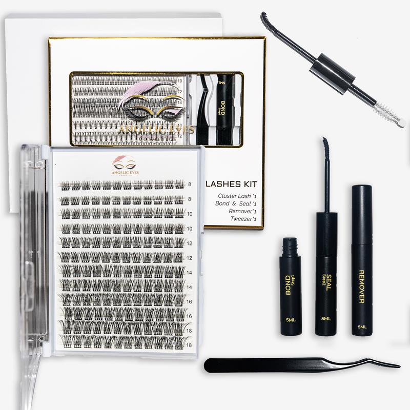 Natural DIY Cluster Lash Kit for Eyelash Extensions - Eyelashes Makeup Faux