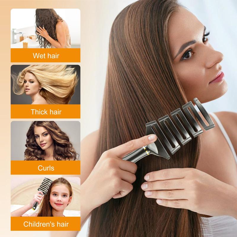 SHINLEA Curved Detangling Brush for Curly Hair | Vented Design, Anti-Tangle, Professional Hairbrush for Wet & Dry, Ideal for Textured 2a to 4c Hair Haircare Heatless Smooth