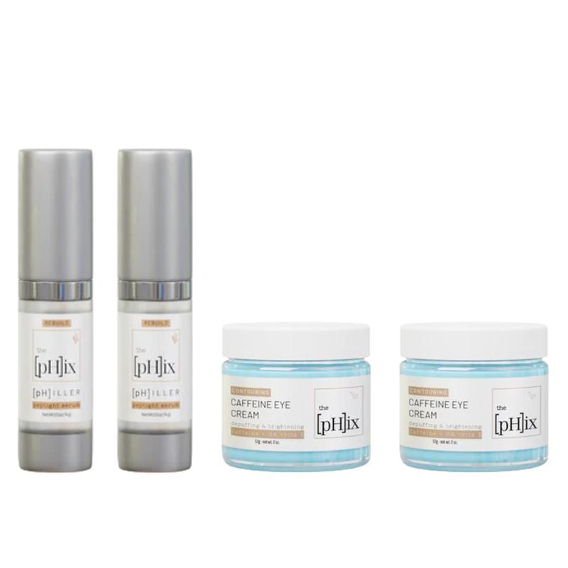 [Live Exclusive] Double Dose Favorites: 2x Phix Philler + 2x Caffeine Eye Cream Set Skincare Smooth Skin Repair