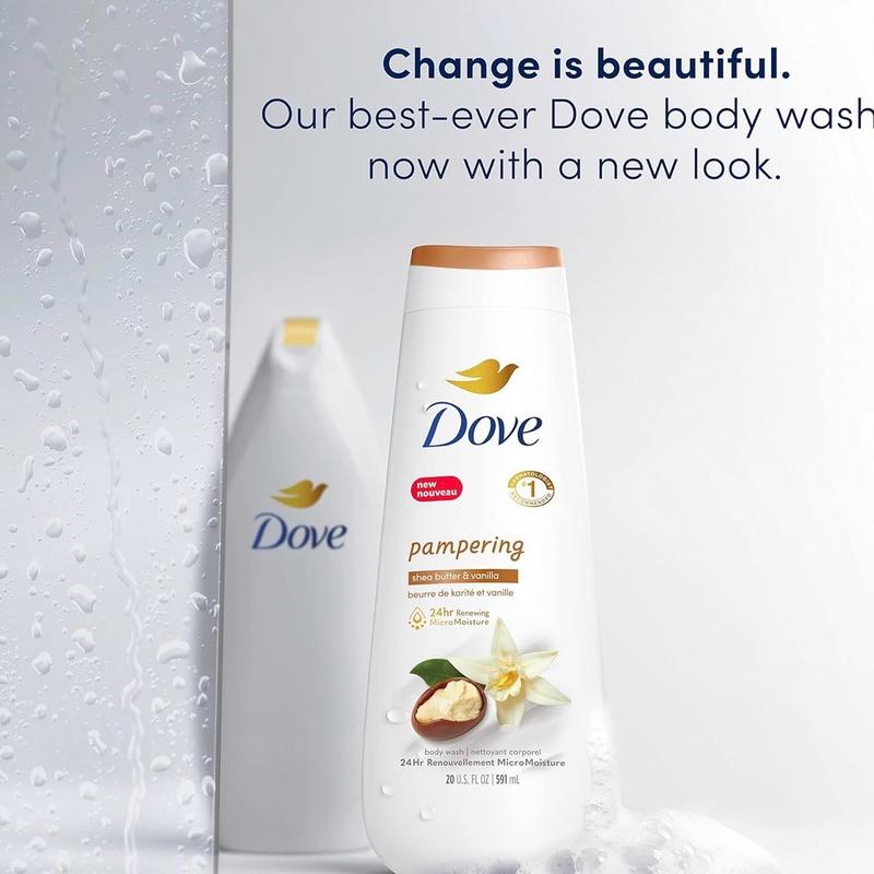 Dove Body Wash Deep Moisture 4 Count For Dry Skin Moisturizing Skin Cleanser with 24hr Renewing MicroMoisture Nourishes Body Care Soap Moisturizer Gentle Hydrating Skin Care