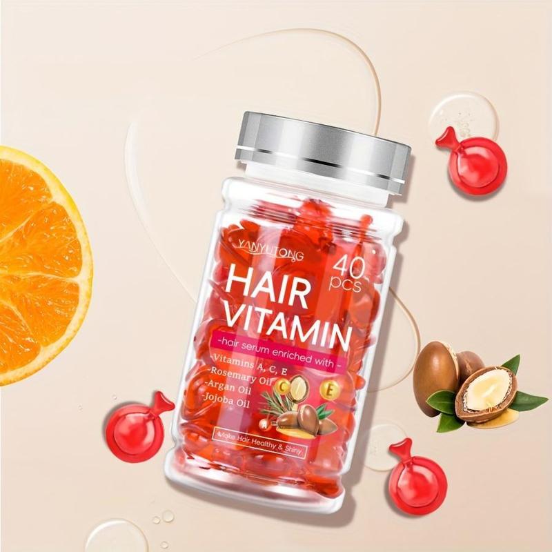 Hair Vitamin Capsule, 1 Box Hair Vitamin Oil Capsule with Rosemary Oil, Moisturizing Smoothing Hair Care Vitamin Capsule, Hair Care Product for Women & Men