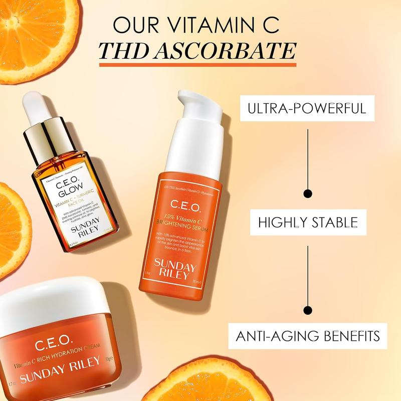 Sunday Riley C.E.O. Vitamin C Rich Hydration Cream Face Moisturizer