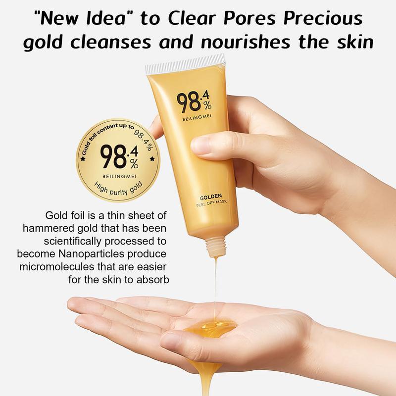 2-Pack Golden Peel-Off Mask – Deep Cleansing, Oil Control & Pore Refining for Radiant Skin – 80g Each, Brightening Formula for Women's Facial Care