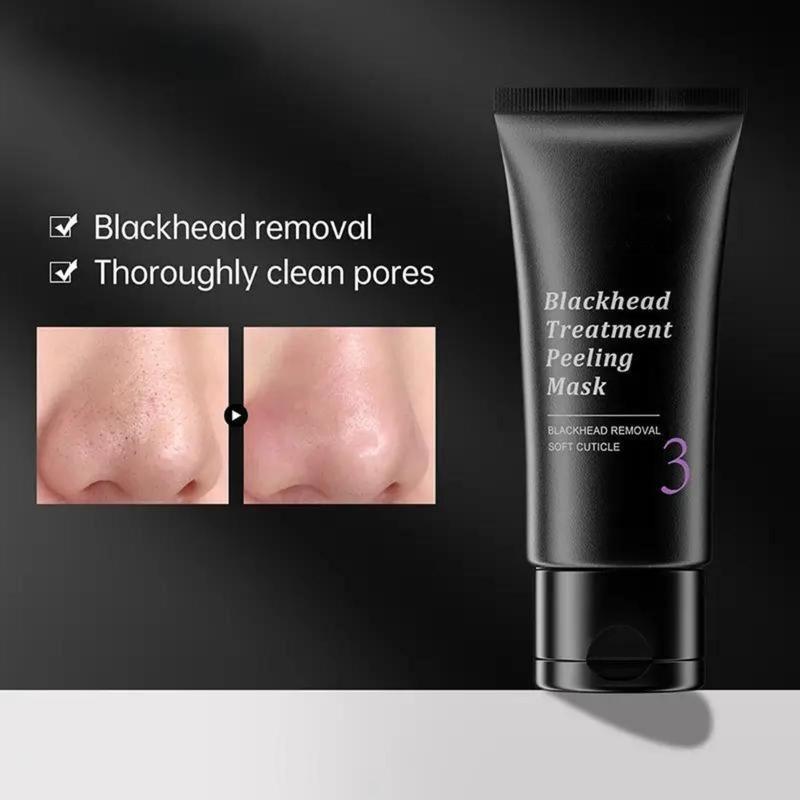 Bamboo Charcoal Facial Mask for Blackheads - 50g Black Dot Remover for Nose and Face, Anti-Acne Pimple Treatment, Deep Cleansing Skin Care Flawless Gentle christmas 2024 ornament