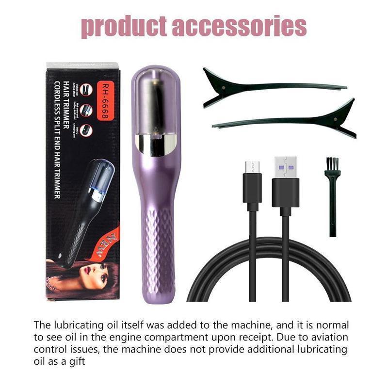 2 in 1 Rechargeable Cordless Split End Hair Trimmer Automatic Rechargeable Split Hair Clipper for Dry Damaged Splitting Broken Hair, Hair Styling Tools for Women, Hair Trimmer