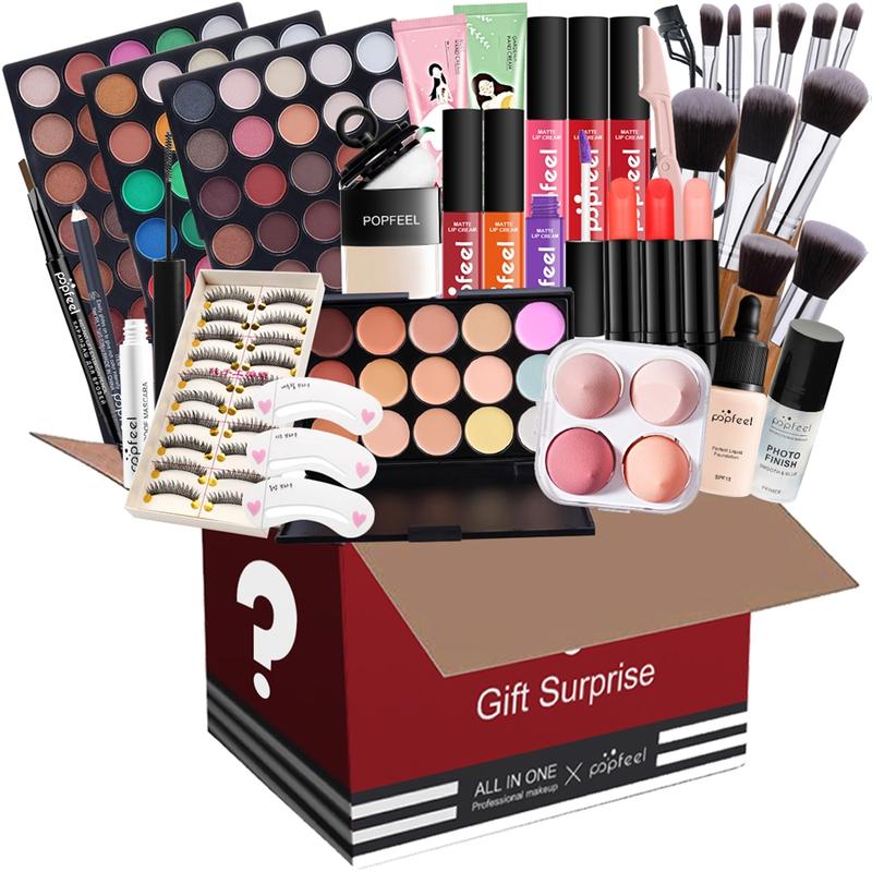 Makeup Gift Set, Face Eye Lip Hand Cosmetics With Matching Makeup Tools, Full Range Makeup Kits With Cosmetics Bag, Ideal Gift For, Perfect Gift for Girls