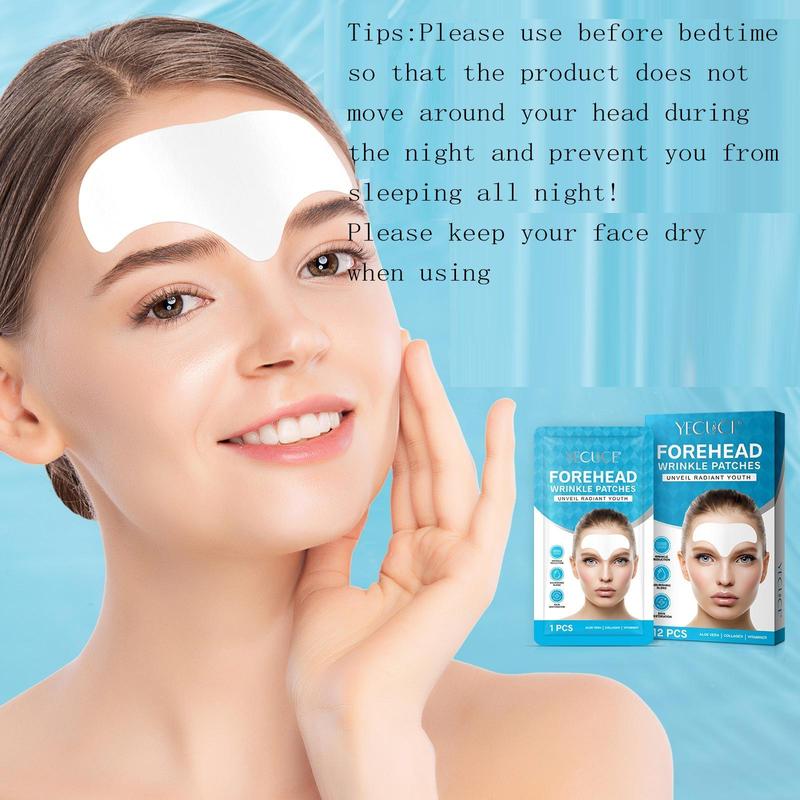 Forehead Patches, 12pcs box Moisturizing & Soft and Delicate Luster Forehead Patches, Lifting & Firming Skin Care Products for Women, Women's Personal Care Products, Christmas Gift