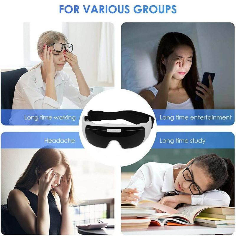 Eye Massager, Eye Mask with Heat Bluetooth Music, Best Birthday Gifts for Women and Men, Eye Comfort Daily Therapy