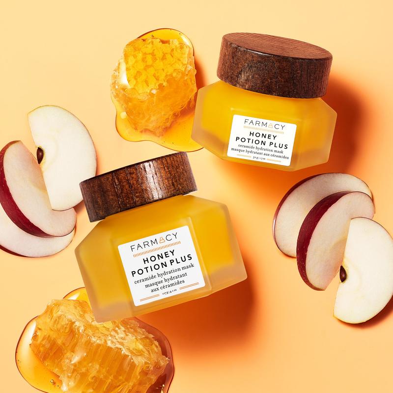 Farmacy Honey Potion Plus Facial Mask with Ceramides & Panthenol - Antioxidant Rich Hydrating Face Mask - Moisturizing Skin Care Facial Mask