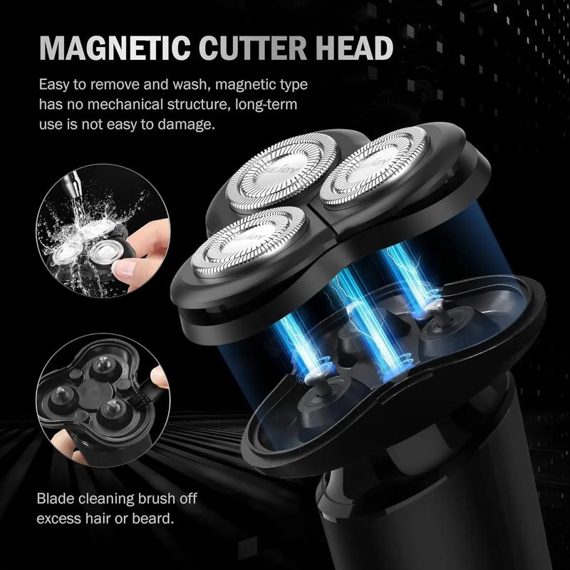 Shavers for Men Electric Razor Waterproof IPX5 Electric Shaver Fast Charging-3D Floating Head Shaving Machine