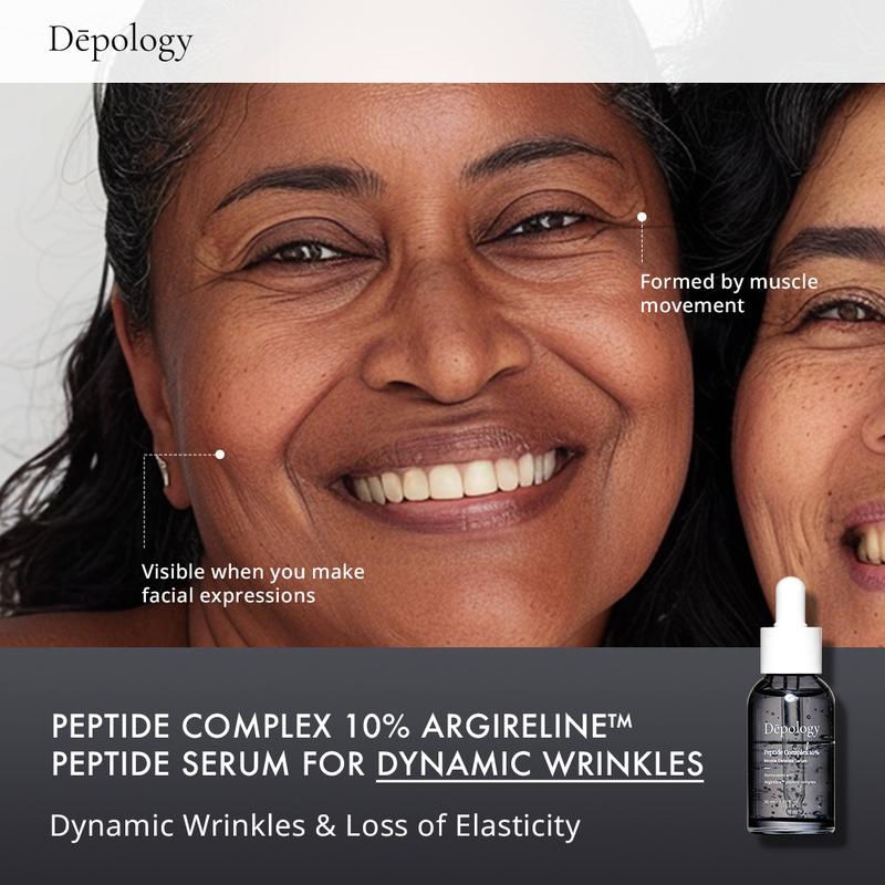 Dēpology Peptide Serum Duo - Smooth, Rejuvenate, Hydrate & Revive for Mature Skin-Korean Skincare Facial Moisturizer