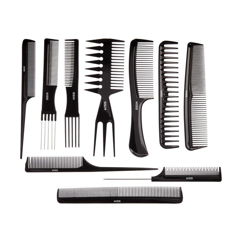 KISS Colors & Care Professional Detangle & Style Multiuse Unisex Comb Set