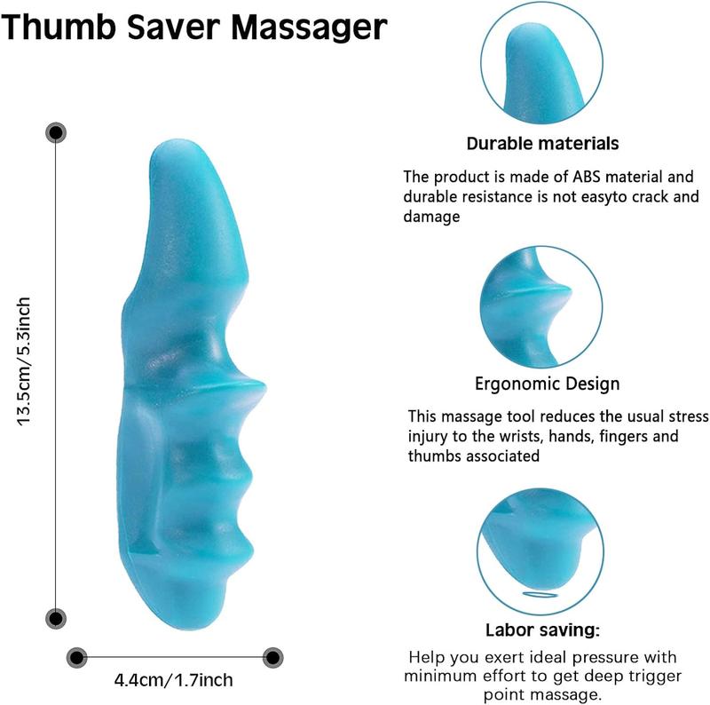 Manual Trigger Point Massage Tool and Thumb  for Full  Deep Tissue Massage,  Point Massage Tool Gifts, with 2 count Finger Ring,   and