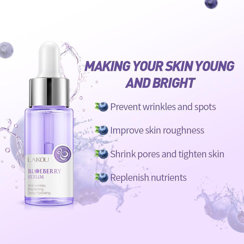 Blueberry Extract Facial Serum, Multi-functional Skin Brightening Deep Facial Ordinary Serums, Deep Moisturizing Serum Deeply Hydrate & Comfort Skin