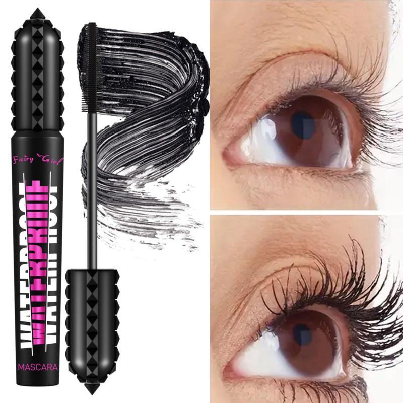 Waterproof Long Lasting Mascara, 1 Count Natural Curl Eyelashes Mascara, Eyelashes Lengthening Volumizing Defining, Professional Eye Makeup Products, Christmas Gift