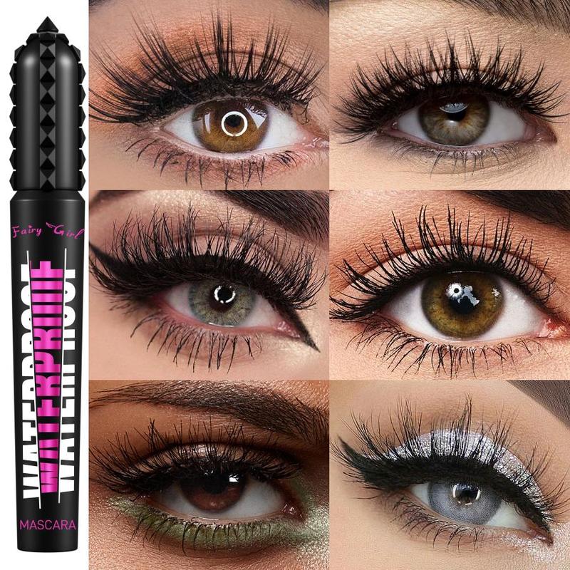 Waterproof Long Lasting Mascara, 1 Count Natural Curl Eyelashes Mascara, Eyelashes Lengthening Volumizing Defining, Professional Eye Makeup Products, Christmas Gift