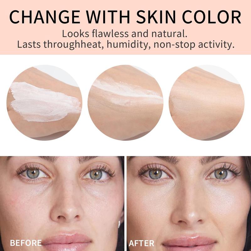 Color Changing Foundation, Long Lasting Liquid Foundation, Moisturizing Full Coverage Flawless Makeup Cream, Makeup Product for Women & Girls, Christmas Gift