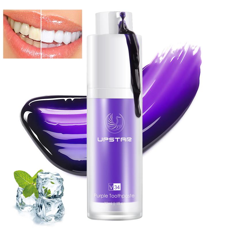 Purple Whitening Toothpaste for Instant Stain Removal | Colour Corrector for Teeth Brightening | Fresh Breath Formula, Perfect for Men & Women, Colour Correcting