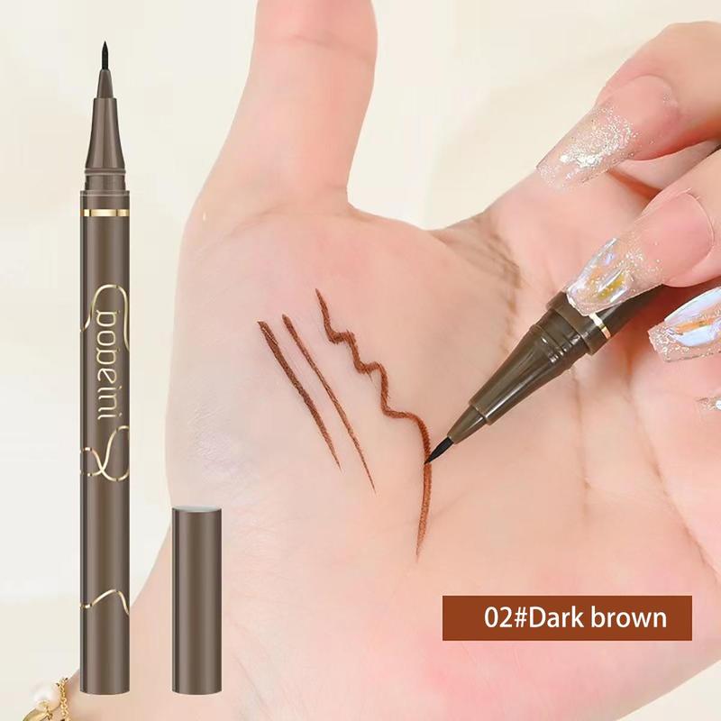 Slim Liquid Eyeliner Pen, 1 Count Waterproof Liquid Eyeliner Pen, Quick Drying Eyeliner Pen with Precise Flexible Tip and Comfortable Grip, Easy to Apply for Eye Makeup, Makeup Accessories