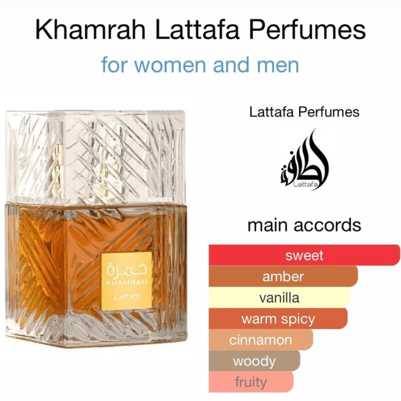 Khamrah EDP-100ml (3.4oz) by Lattafa - A Timeless Tale of Exquisite Aroma Fragrance Luxury Perfume Unisex