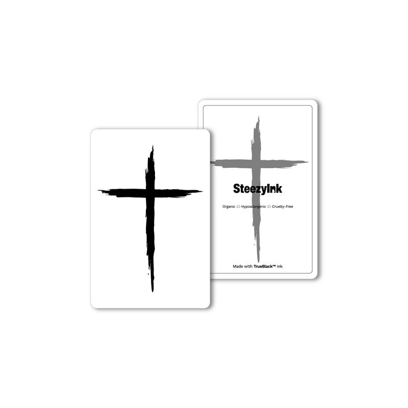 Cross, Temporary Tattoo Sticker, 1 Count Waterproof Long Lasting Fake Tattoo Sticker, Body Art Decoration for Women & Men, 2x3 Inches