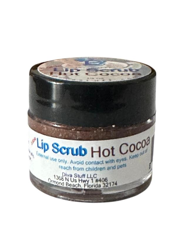 Diva Stuff Hot Cocoa Lip Scrub, Moisturizing, Exfoliating, Repairing and Softening, Tastes Amazing , Natural Ingredients and Made in the USA, .25 Oz