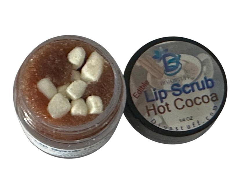 Diva Stuff Hot Cocoa Lip Scrub, Moisturizing, Exfoliating, Repairing and Softening, Tastes Amazing , Natural Ingredients and Made in the USA, .25 Oz