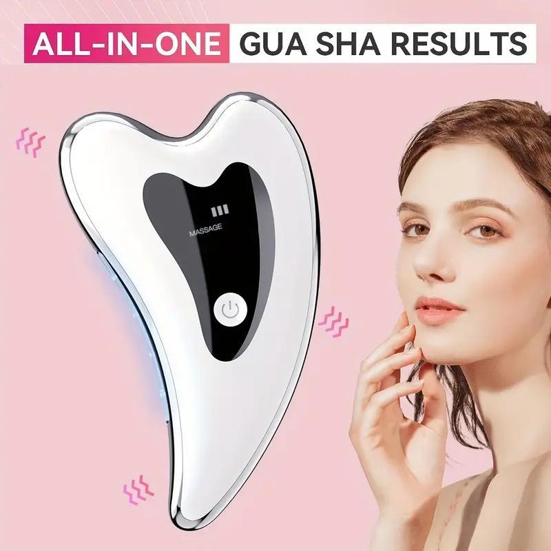 Electric Gua Sha, Multifunctional Beauty Massage Instrument, USB Rechargeable Beauty Massage Instrument, Body Massage Skincare Products, Summer Skin Care Tool, Girlfriend Gifts