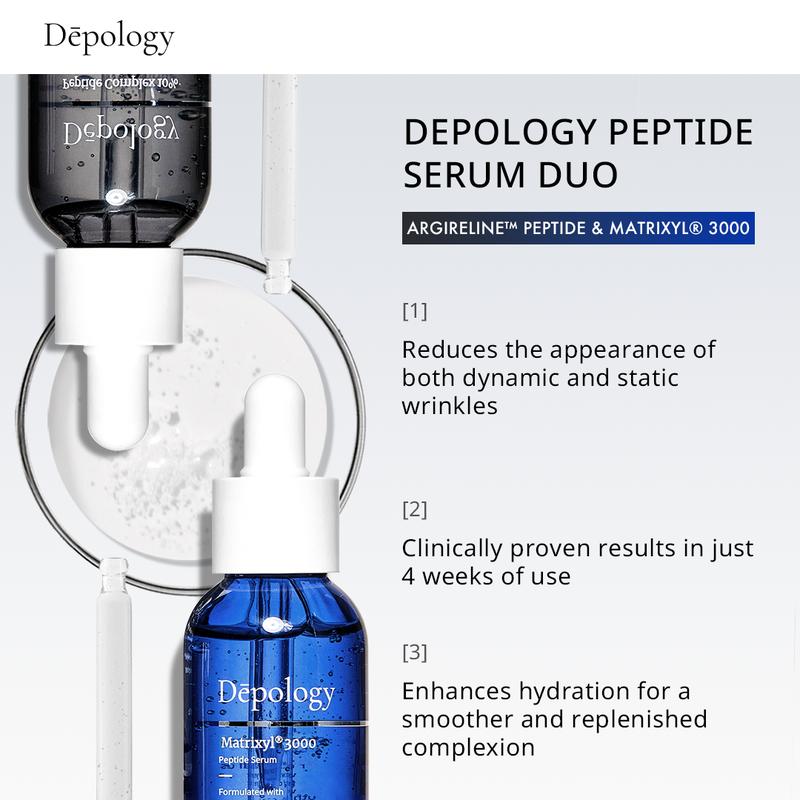 Dēpology Peptide Serum Duo - Smooth, Rejuvenate, Hydrate & Revive for Mature Skin-Korean Skincare Facial Moisturizer