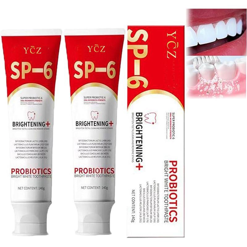 (3 Counts for Only 14.58$) Sp-6 Probiotics Whitening Toothpaste, Brightening Fresh Breath, Stain Removing Healthy Teeth & Gums, Tartar, Teeth