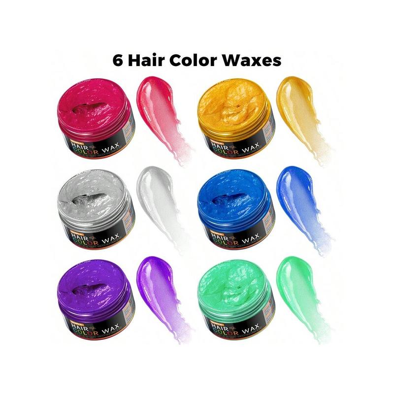 Temporary Hair Color Wax Long Lasting DIY Hair Color Cream  Easy To Wash Hair Dye Mud Safe For Skin And Hair Beard Colorant Styling Pomade For Daily Party Cosplay Men Women (Blue)