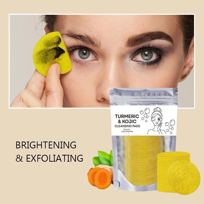 Turmeric Cleansing and Exfoliating Pads for Facial Skincare - Purify and Refresh with the Power of Turmeric Skin Repair Comfort Foaming Kojic