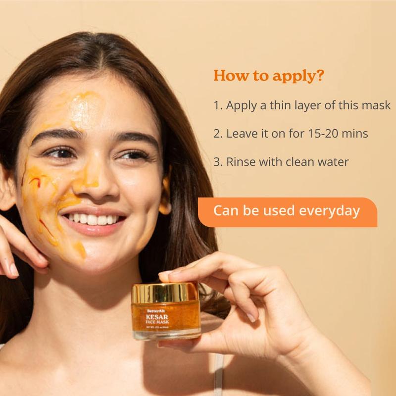 Turmeric Kesar Face Mask for Glowing Skin | With Niacinamide, Aloe Vera, Green Tea | For Intense Skin Hydration, Daily Skincare