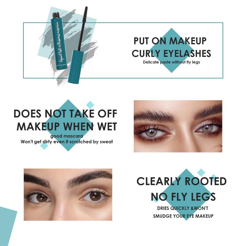 Mascara Liquid Lash Extensions, Thrive Liquid Lash Extensions Mascara,Premium Waterproof Smudge-proof Natural No Clumping Smudging Lasting All Day Makeup Eyelash Cosmetic