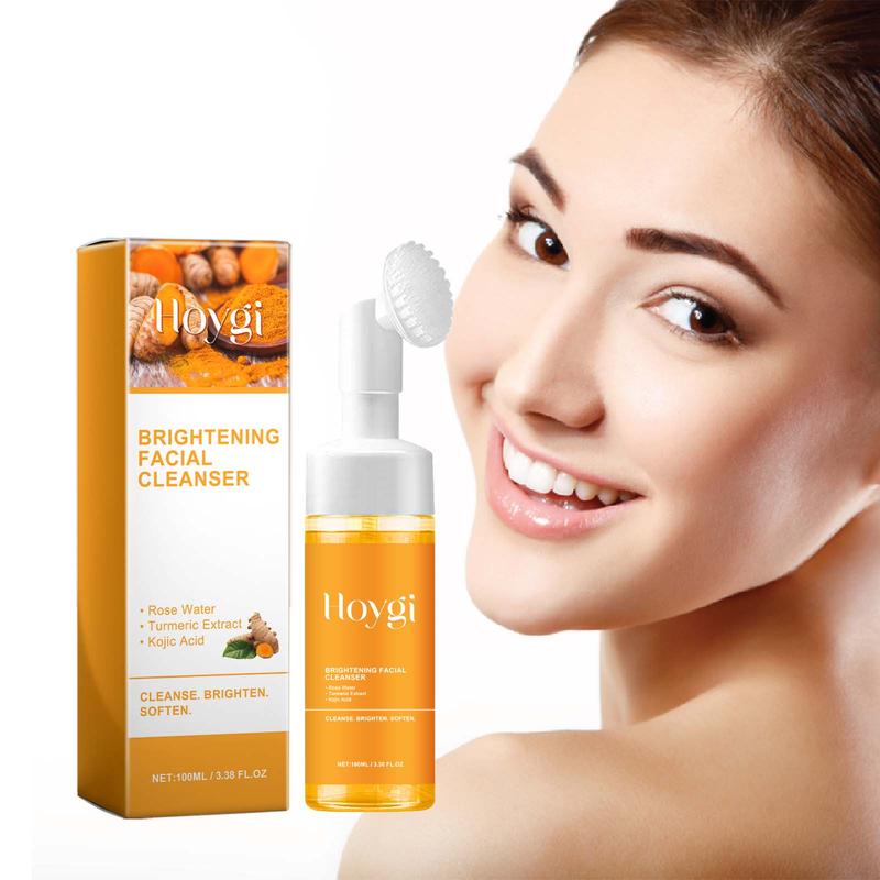 Turmeric Wash and Care Three Piece Set, Turmeric Tablets, Turmeric Cleansing Mousse, Turmeric Soap Facial Cleansing Skincare Facial Cleansing Cleanser