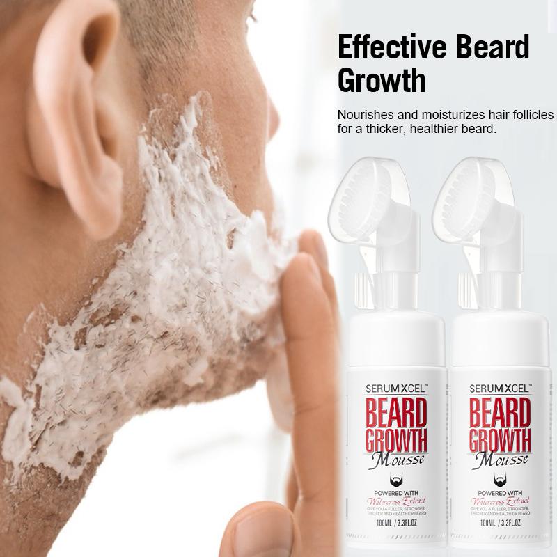 Serumxcel Beard Growth Mousse - For Men, Prevents Hair Loss, Nourishes Roots, Provides Nutrients, Promotes Beard Growth