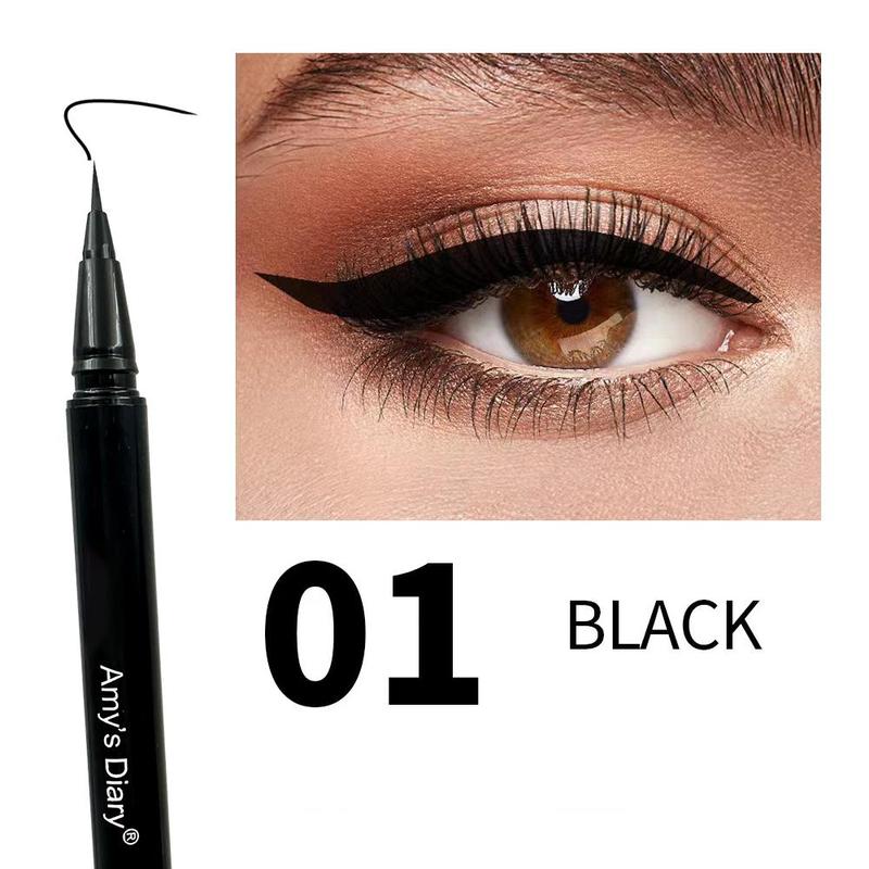 Waterproof Liquid Eyeliner, Long Lasting Eyeliner Pen, Quick Drying Eyeliner Pen with Precise Flexible Tip and Comfortable Grip, Easy to Apply for Eye Makeup, Professional Daily Makeup Accessories