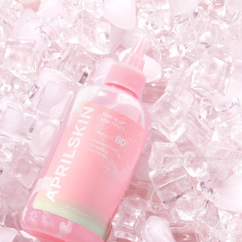 [APRILSKIN Official Shop] Pink Aloe Vita Toner (250ml) | Soothing, Hydrating & Sebum Care | Balances pH, Enhances Skin Tone | Korean Skincare | Glass Glow Aloe Vera Soothing Toner