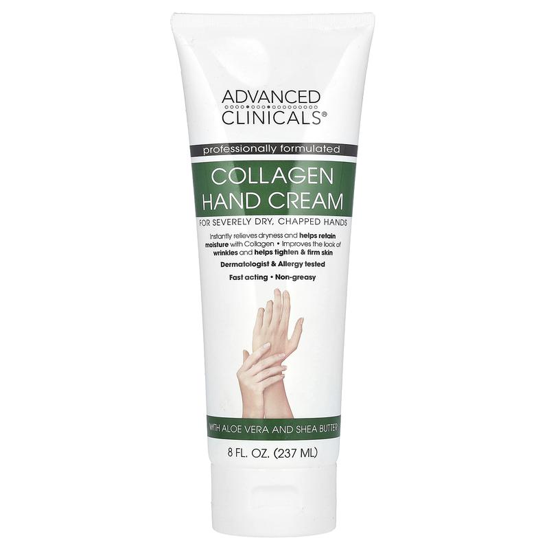 Advanced Clinicals Collagen Hand Cream,  8 fl oz (237 ml)