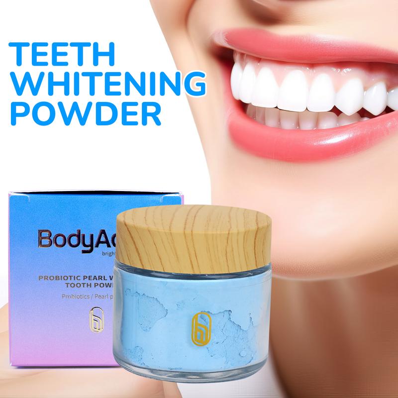 BodyAccel Natural Pearl Probiotic Whitening Tooth Powder Oral Whitening