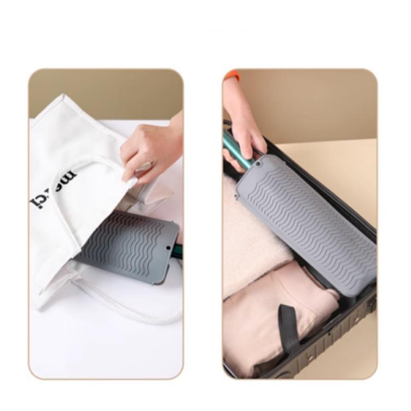 Comfort Curling Iron Silicone Heat Insulation Pad, Hair Straightener Storage Silicone Case, Household Curling Tool Insulation Cover