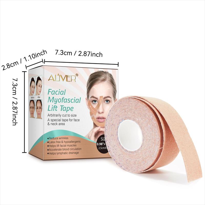 Facial Lift Tape, 1 Count Soft & Comfortable Facial Lifting & Firming Tape for Christmas Gift, High Elasticity Tape for Face & Neck Area