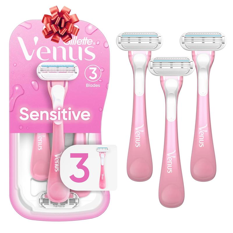 Gillette Venus Sensitive Women's Disposable Razors - Single Package of 3 Razors