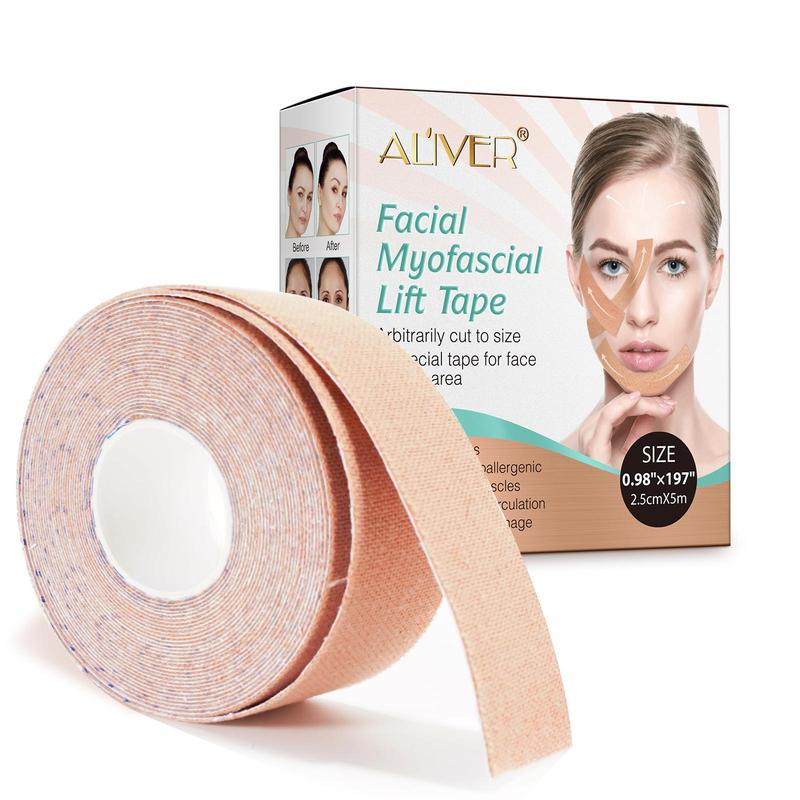 Facial Lift Tape, 1 Count Soft & Comfortable Facial Lifting & Firming Tape for Christmas Gift, High Elasticity Tape for Face & Neck Area