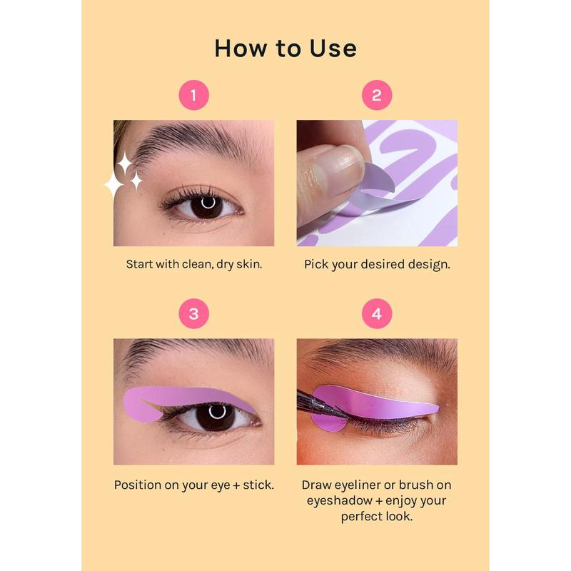 AOA Perfect Winged Eyeliner Sticker Templates