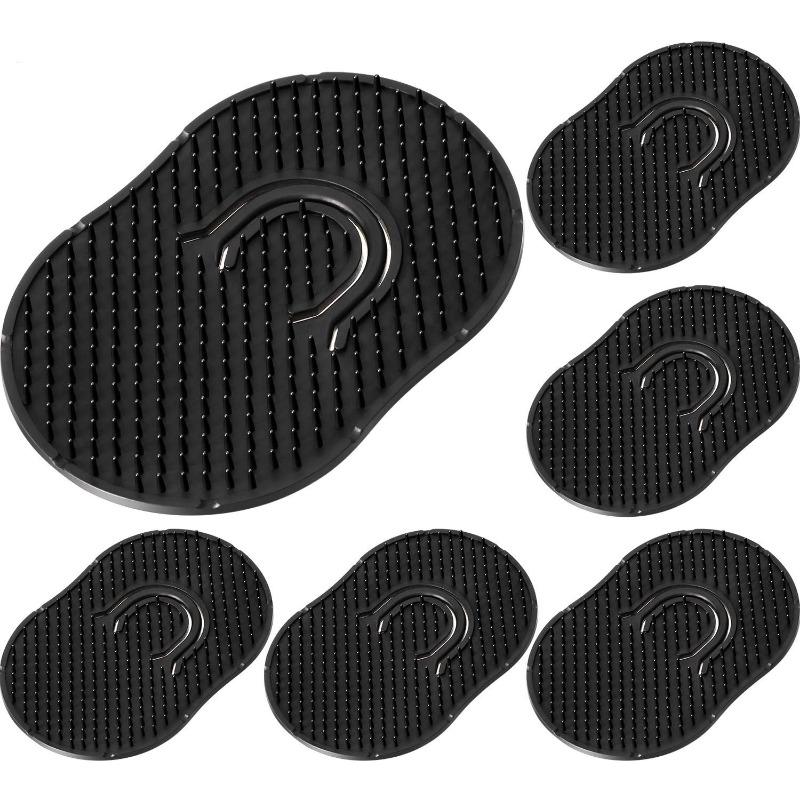 6 Packs Pocket Palm Combs, Shampoo Comb, Massager Hair Brush Comb, Scalp Massager Brush Comb (Black)