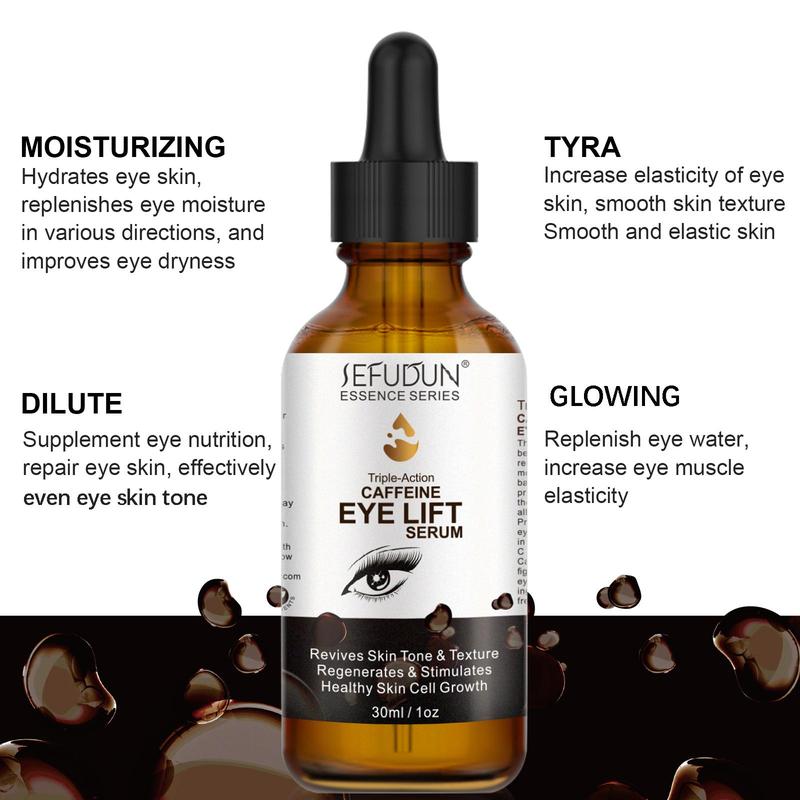 Caffeine Eye Lift Serum, Moisturizing Eye Serum, Hydrating Eye Care Product for Women, Reduces The Look Of Dark Circles, Eye Bags and Firming Eye Care Product