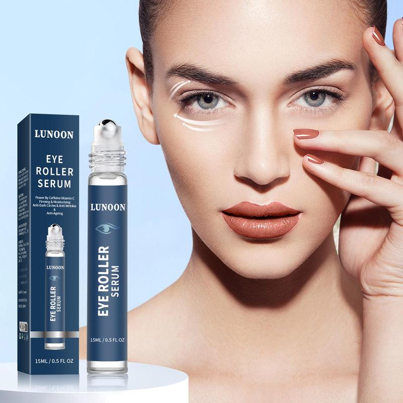 Caffeine Roll-on Eye Serum, 2 Counts Moisturizing Eye Serum Roller for Reduces The Look Of Dark Circles, Eye Care Product for Women & Men