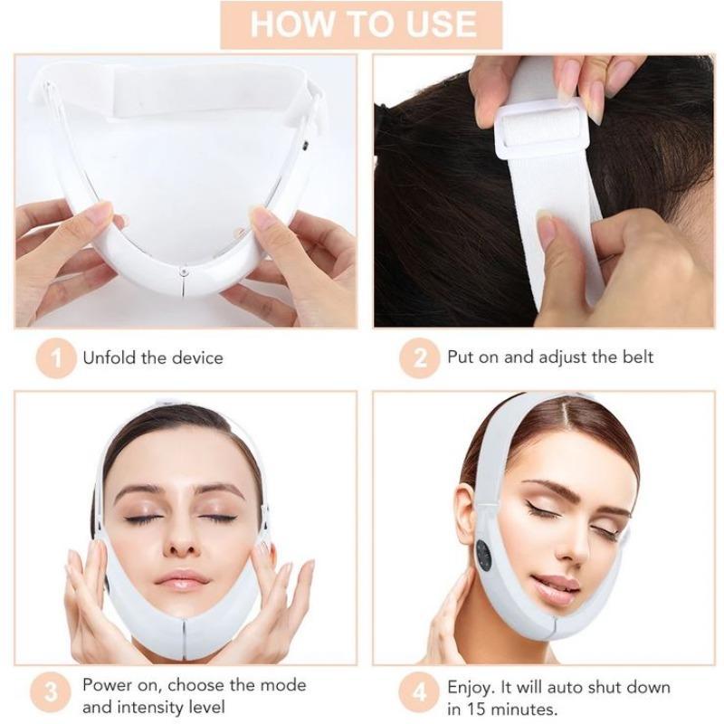 Face Lifter V Face Beauty Meter Face Lifting Belt 5 Modes Face Slimming Massager Facial Beauty Instrument