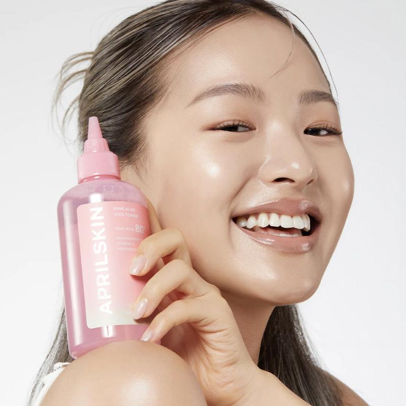 [APRILSKIN Official Shop] Pink Aloe Vita Toner (250ml) | Soothing, Hydrating & Sebum Care | Balances pH, Enhances Skin Tone | Korean Skincare | Glass Glow Aloe Vera Soothing Toner